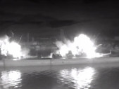 Unikátní video: Noční peklo v Novorossijsku. Ukrajinci zaútočili na fregatu i raketovou loď