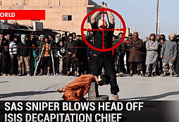 SAS sniper sundal headshotem velitele popravčí čety ISIS