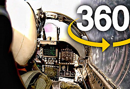 Velmi zajímavé 360° video z kokpitu vojenské stíhačky F-18/A
