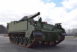 Prototyp samohybného minometu AMPV NEMO ráže 120 mm pro U.S. Army