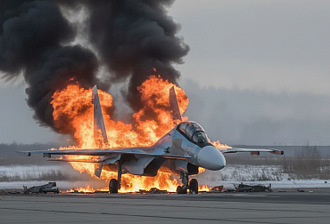 Video: Dvě stíhačky zmizely v&nbsp;plamenech hluboko v&nbsp;Rusku. Je&nbsp;to jen sabotáž, nebo předzvěst něčeho většího