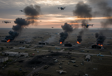 Ukrajinské drony zničily základnu ruské GRU u&nbsp;Mariupolu, hlášeno přes 120 zasažených vojáků