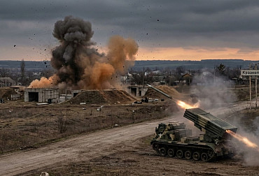 Ruské Tornado-S v&nbsp;akci: Video ukazuje drtivý úder na&nbsp;úkryt v&nbsp;Krasnopolje, ze&nbsp;kterého nebylo úniku