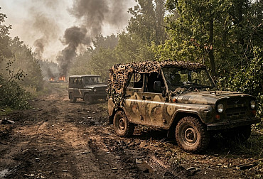 Video: Fronta u Slovjansku hoří. Ukrajinští výsadkáři odrazili dvoudenní nápor