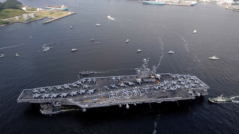 Letadlová loď USS George Washington poprvé nasadila bojové letouny F-35C