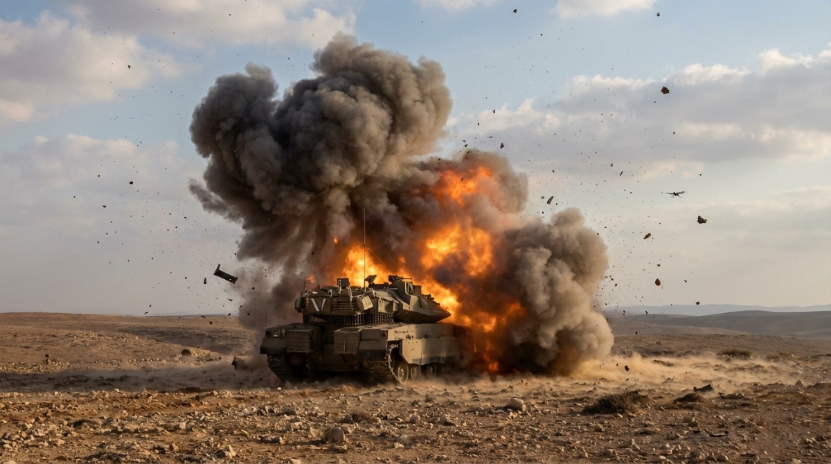 Video: Nedobytná legenda dostala zásah. Hizballáh zveřejnil video útoku na Merkavu