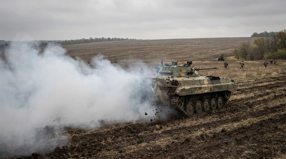 Video: Takto vypadal útok ruského BMP-2 na Ukrajině. Po výsadku přišel rychlý ústup pod kouřem