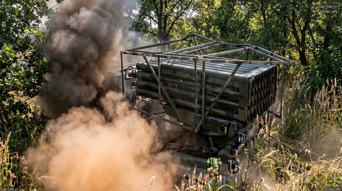Video: Ruský raketomet se schoval mezi stromy. Drony ho stejně vypátraly