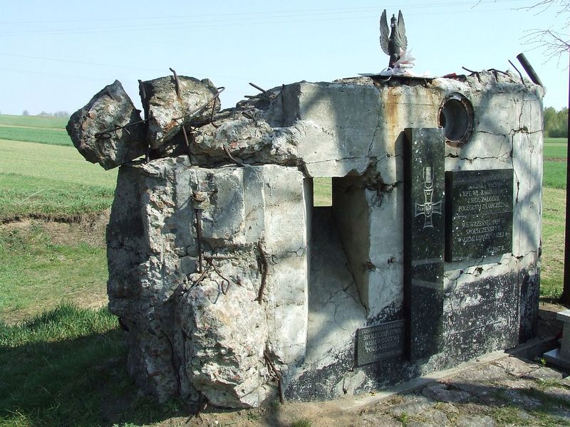 Ruins of one of the bunkers, now a memorial site.
