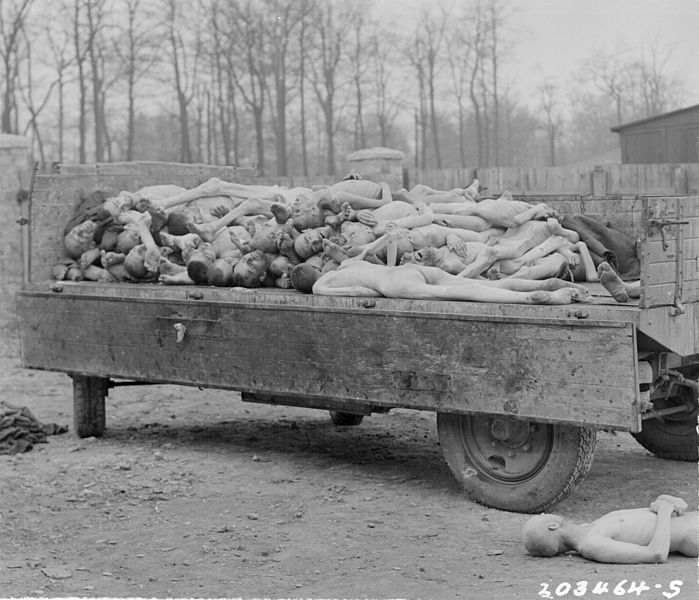 Buchenwald corpse trailer ww2-181