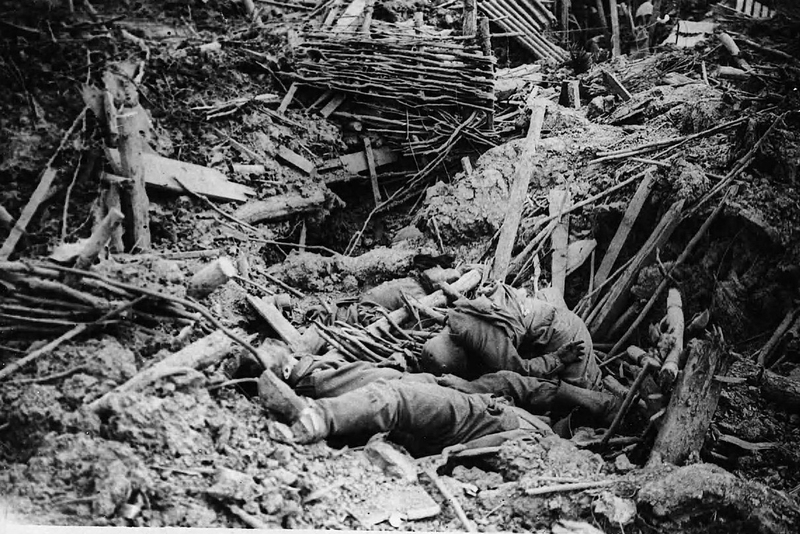 1280px-NLS_Haig_-_Smashed_up_German_trench_on_Messines_Ridge_with_dead