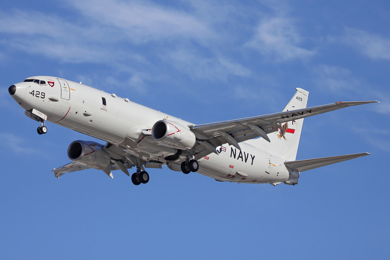 US_Navy_P-8_Poseidon_taking_off_at_Perth_Airport