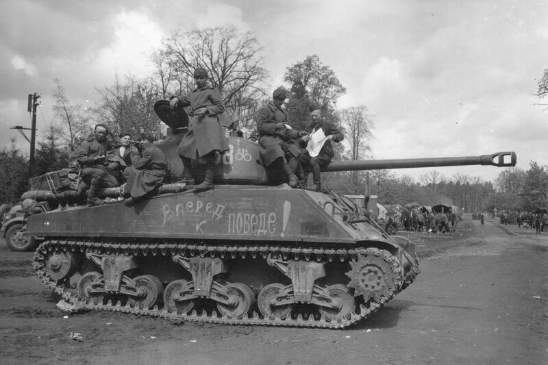 M4A2_Lend-Lease_Tank_at_Grabow_Germany_May_1945